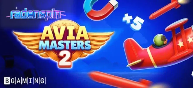 Tampilan visual permainan slot Aviamasters 2 dengan tema petualangan udara.